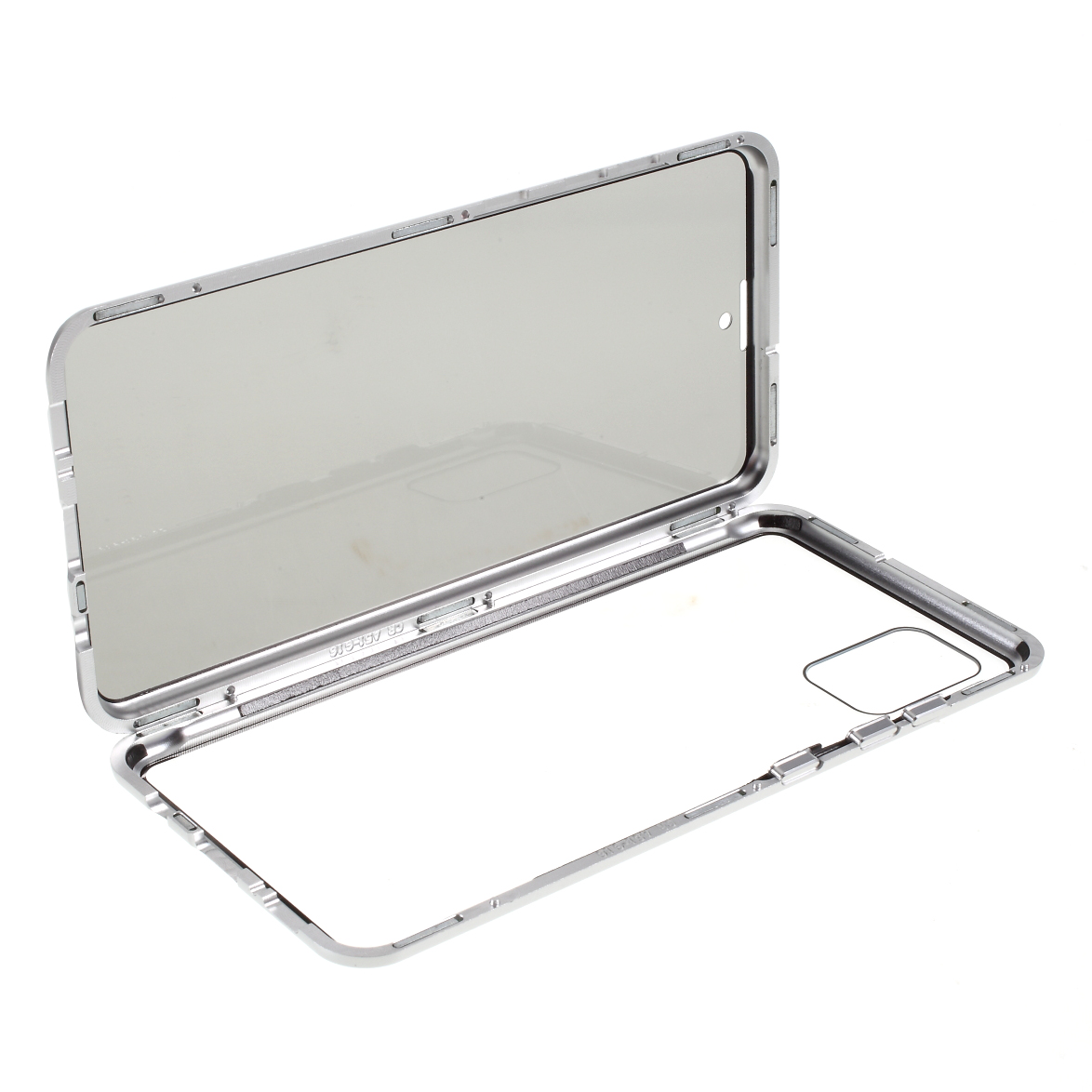 

Anti-Peep Magnetic Metal Рама + С Двусторонним Закаленным Стеклом Для Samsung Galaxy A51 SM-A515 - Серебро, Galaxy A51 4G