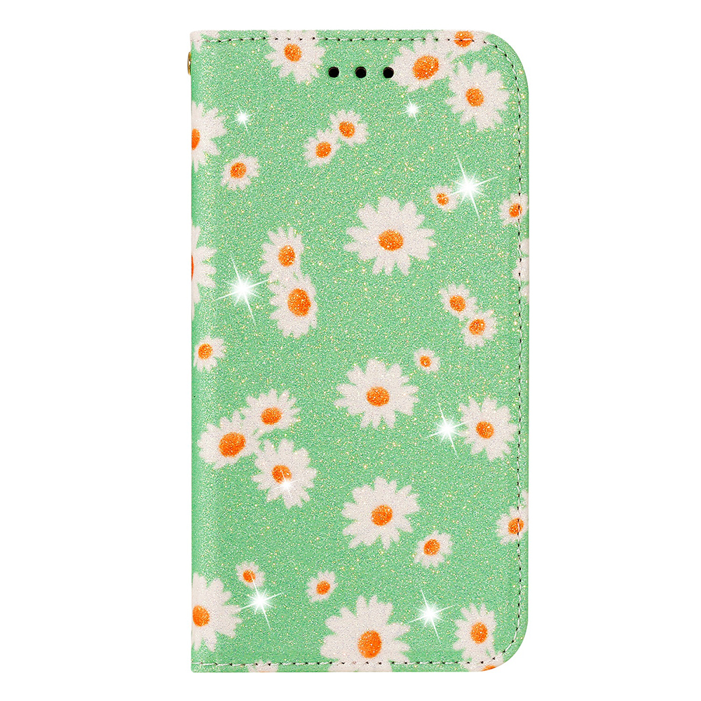 

Daisy Pattern Flash Powder Style PU Leather Shell for Samsung Galaxy S20 Plus - Green, Galaxy S20 Plus 4G