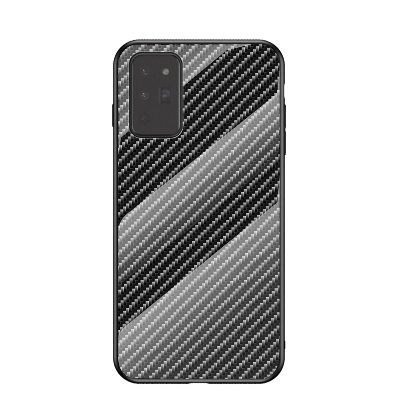 

Carbon Fiber Texture Tempered Glass + PC + TPU Hybrid Case Shell for Samsung Galaxy Note 20/Note 20 5G - Black, Galaxy Note 20
