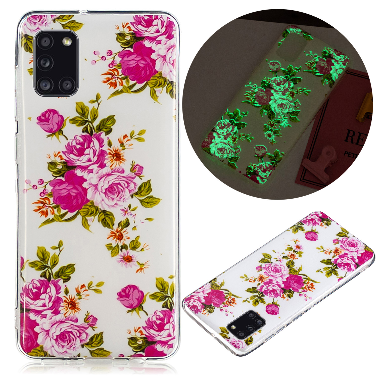 

Noctilucent IMD TPU Case Для Samsung Galaxy A31 - Яркие Цветы, Galaxy A31