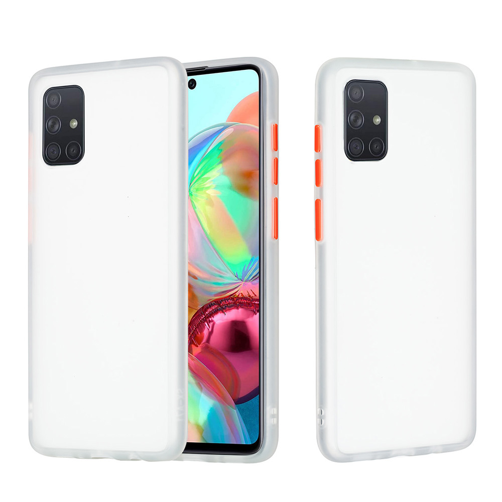 

Matte Skin Drop-resistant PC + TPU Unique Cover for Samsung Galaxy A71 SM-A715 - White, Galaxy A71 4G