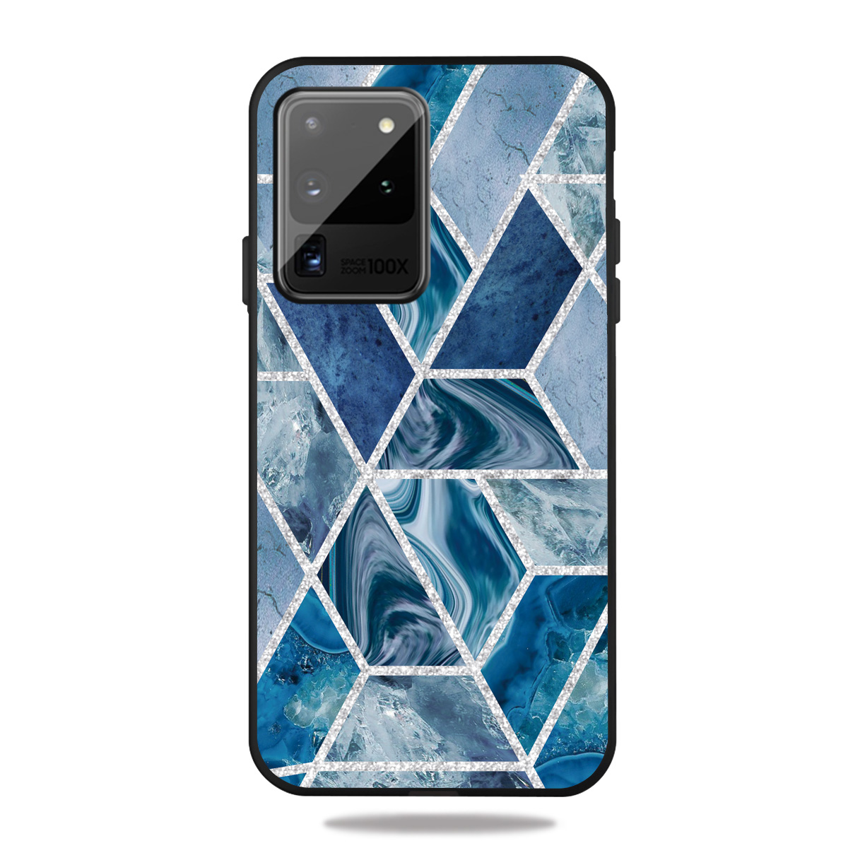 

Мраморная Поверхность TPU Матовая Черная Оболочка Для Samsung Galaxy Note20 Ultra / Note20 Ultra 5G-Blue, Galaxy Note20 Ultra