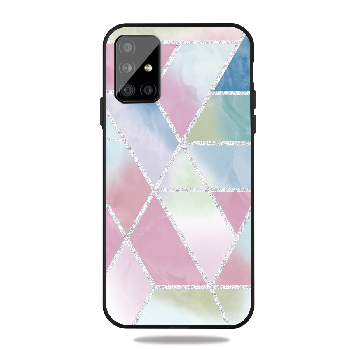 

Stylish Marble Pattern Matte Black TPU Mobile Case for Samsung Galaxy A51 5G SM-A516 - Style J, Galaxy A51 5G