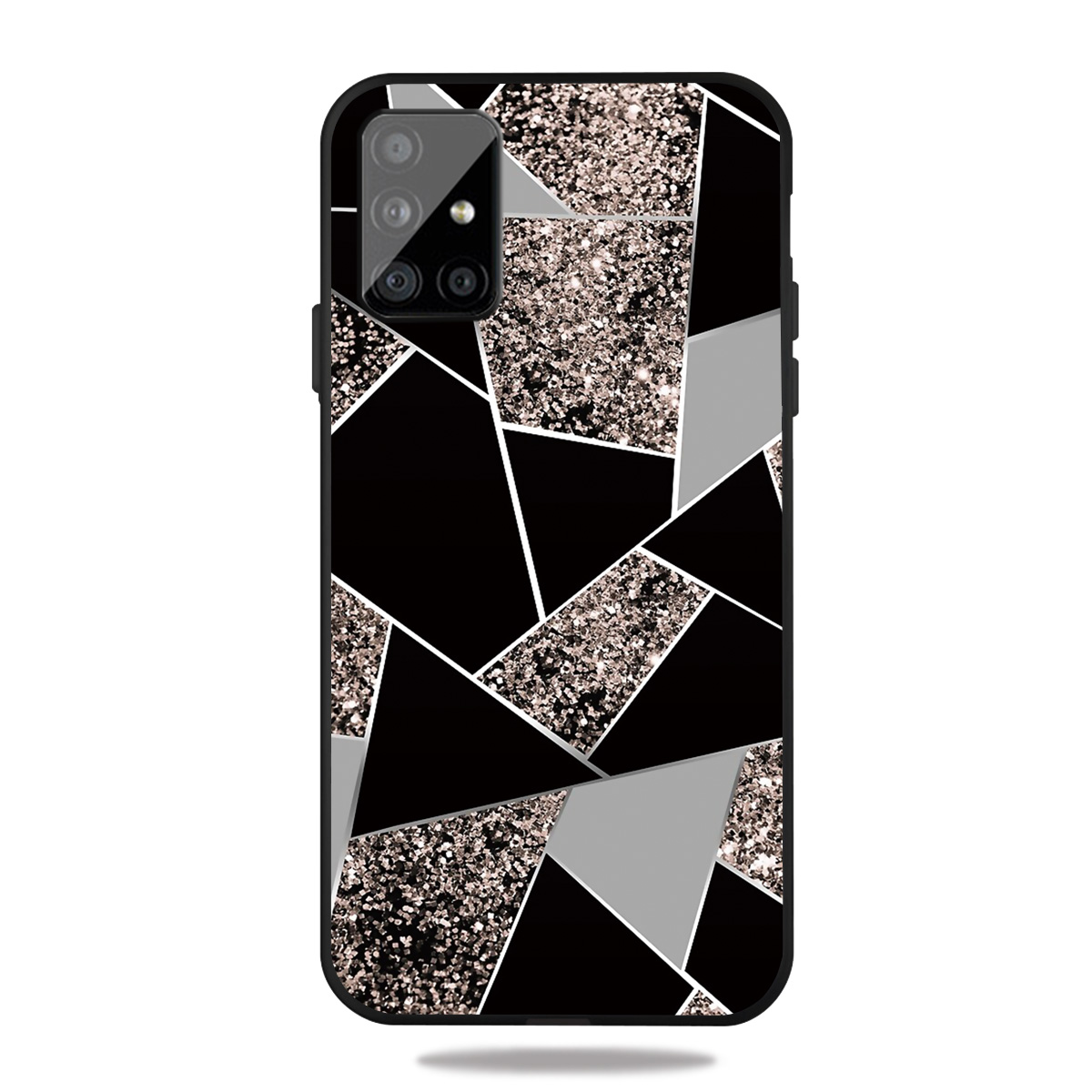

Stylish Marble Pattern Matte Black TPU Mobile Case for Samsung Galaxy A51 5G SM-A516 - Style K, Galaxy A51 5G