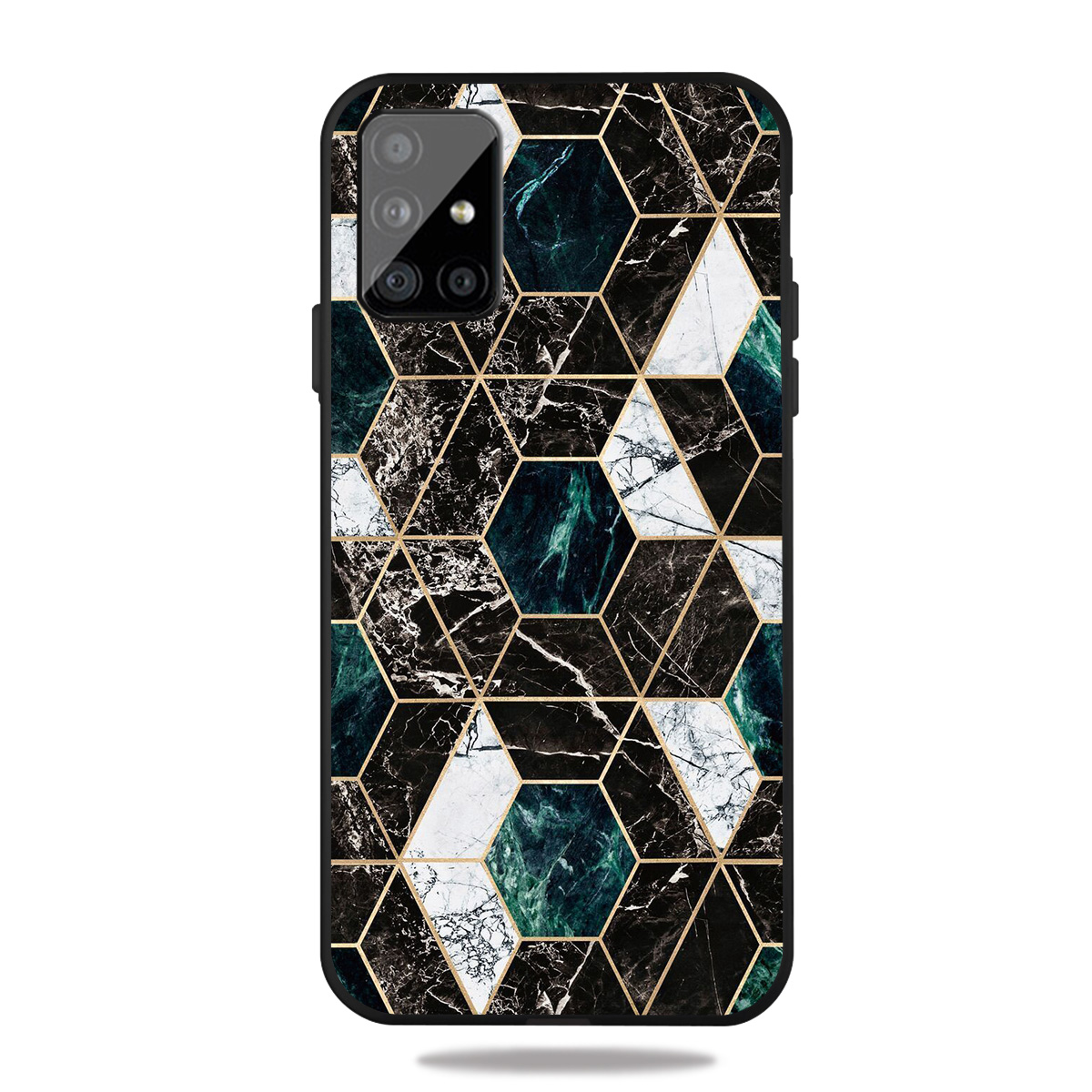 

Stylish Marble Pattern Matte Black TPU Mobile Case for Samsung Galaxy A51 5G SM-A516 - Style L, Galaxy A51 5G