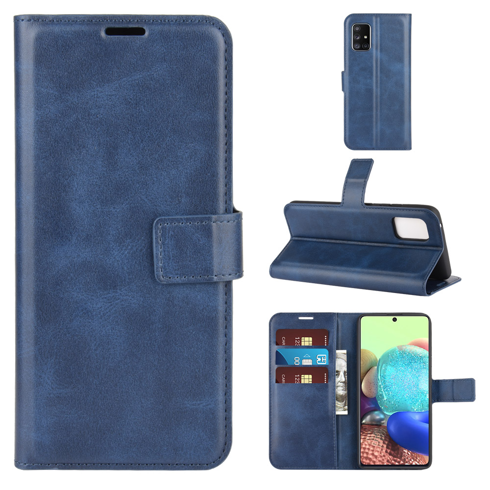 

PU Leather Magnetic Wallet Mobile Phone Cover for Samsung Galaxy A51 5G SM-A516 - Blue, Galaxy A51 5G