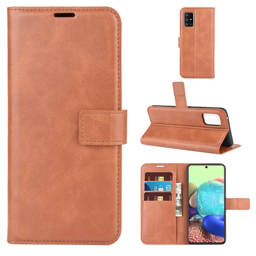 

PU Leather Magnetic Wallet Mobile Phone Cover for Samsung Galaxy A51 5G SM-A516 - Brown, Galaxy A51 5G