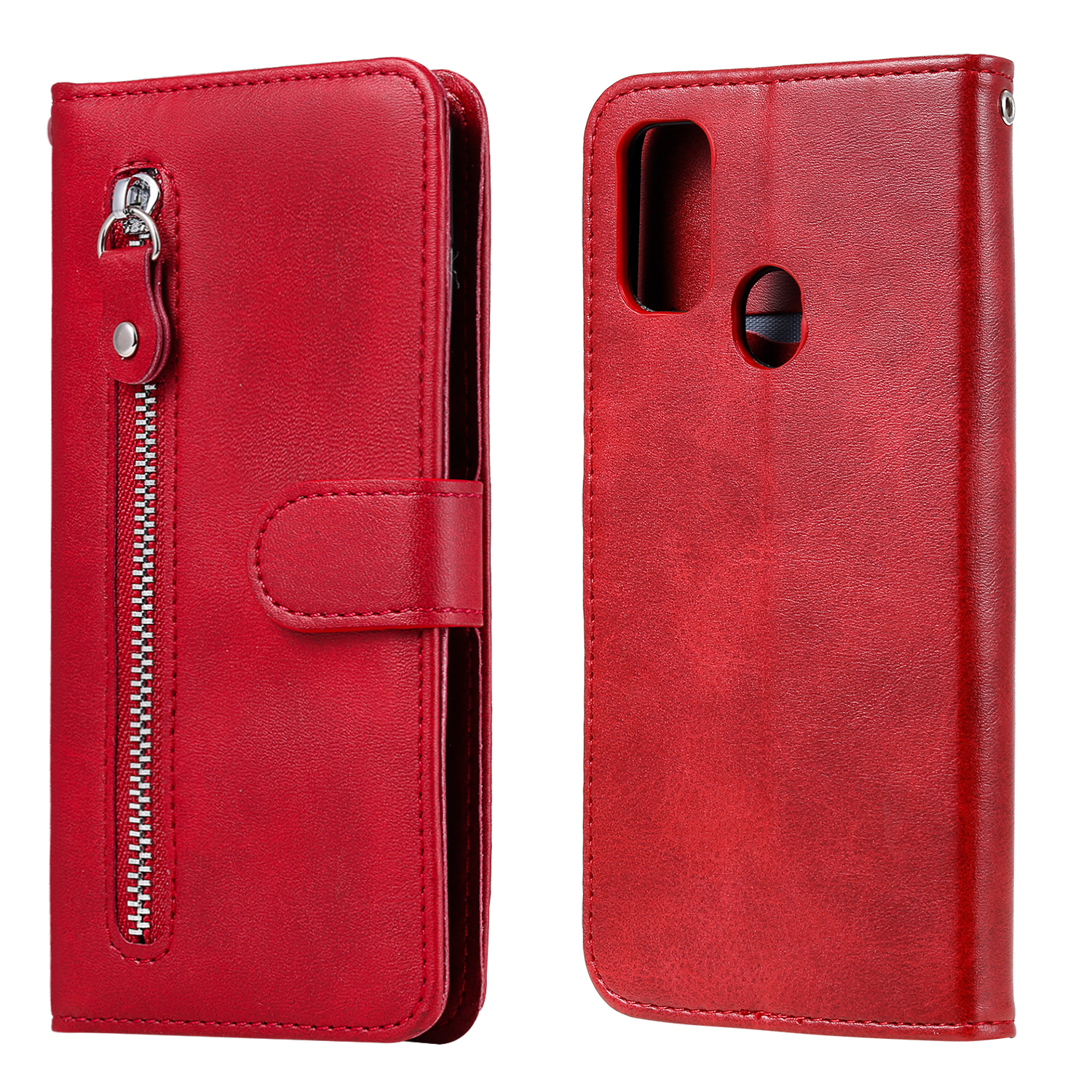 

Корпус Кожи на Молнии на Молнии Для Samsung Galaxy M21 / M30s - Красный, Galaxy M21