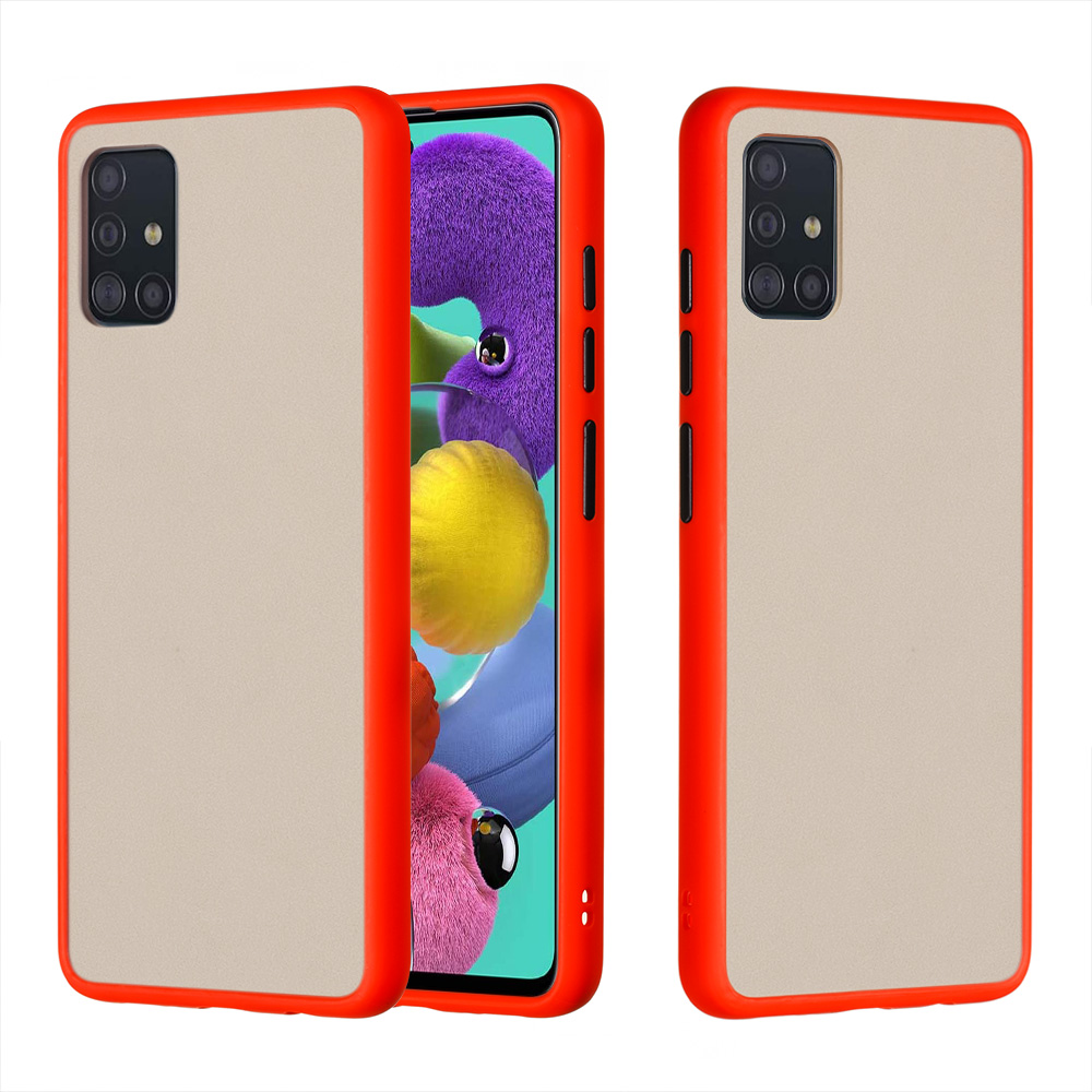 

Matte Skin Dropted PC + Гибридная Оболочка TPU Для Samsung Galaxy A51 SM-A515 - Красный, Galaxy A51 4G