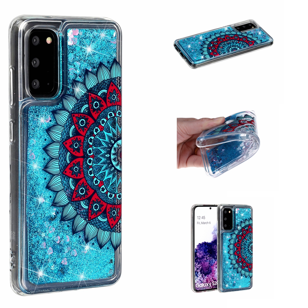 

Pattern Printing Glitter Powder Quicksand Cover TPU Чехол Для Samsung Galaxy S20 - Цветок В Маланде, Galaxy S20