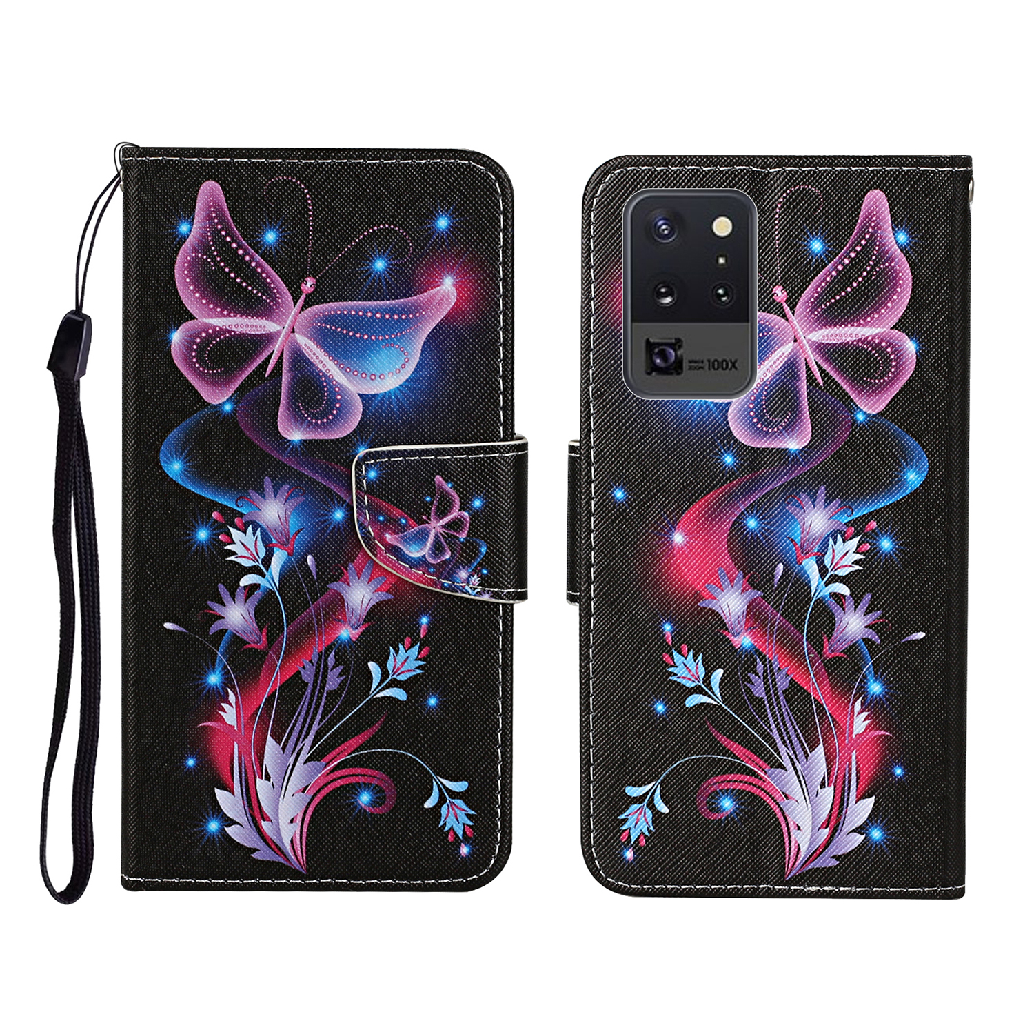 

Pattern Printing Wallet Stand Leather Case for Samsung Galaxy Note20 Ultra/Note20 Ultra 5G - Luminous Butterfly, Galaxy Note20 Ultra
