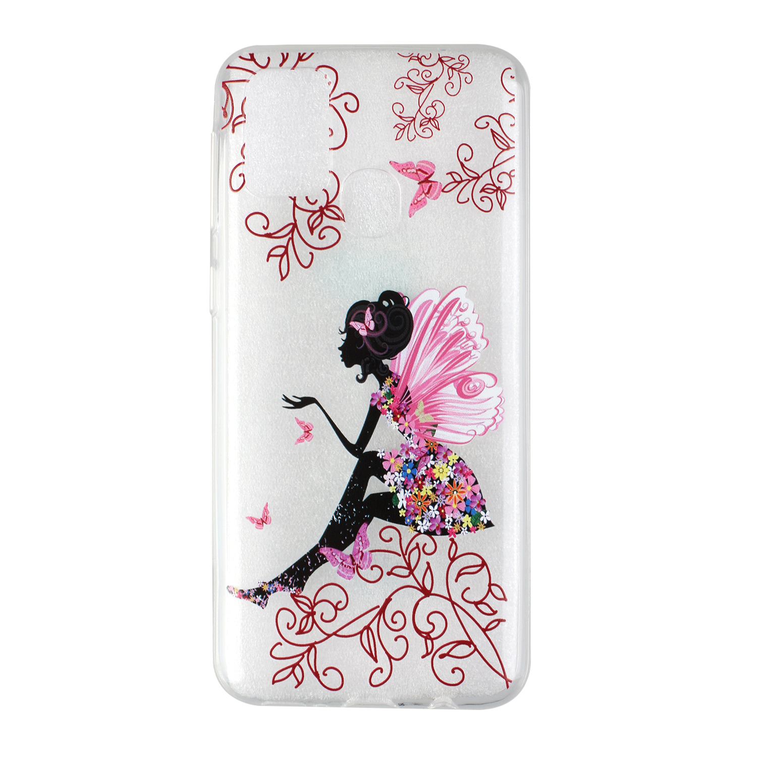 

Симпатичные Pattern Printing Soft TPU Защитный Чехол Для Samsung Galaxy M31 - Девушка И Бабочка, Galaxy M31