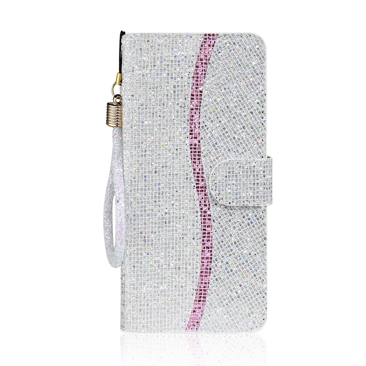 

Glittery Powder Splicing Wallet Leather Case with Stand for Samsung Galaxy A11 (EU Version) - Silver, Galaxy A11 (EU Version)