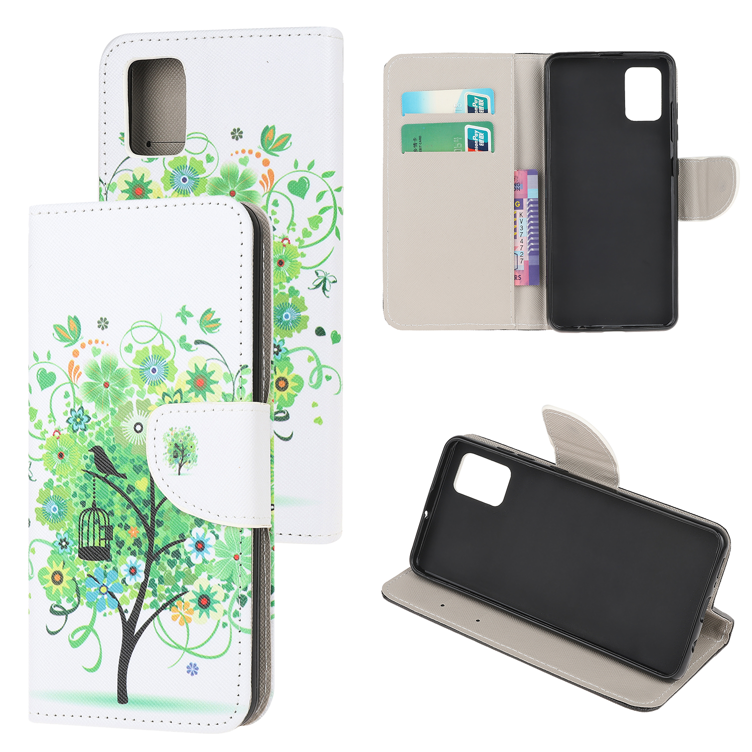 

Pattern Printing Cross Texture Leather Wallet Case for Samsung Galaxy M31s - Green Tree, Other Samsung Models
