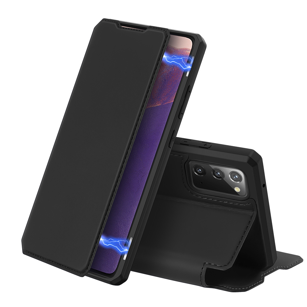 

Кожа Dux Ducis X Автоматическая Поглощенная Кожаная Крышка Для Samsung Galaxy Note 20 / Note 20 5G - Чернить, Galaxy Note20