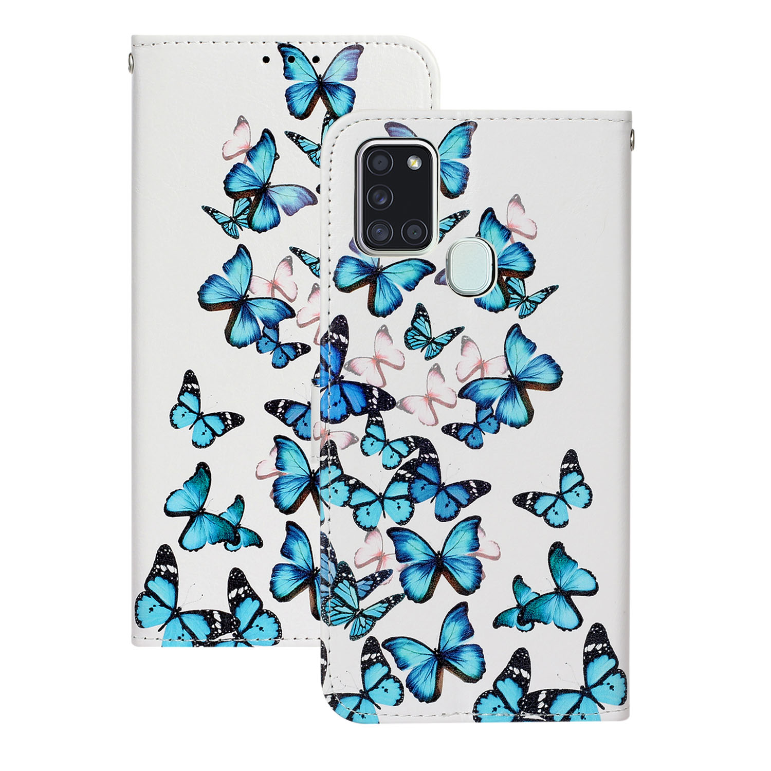 

Pattern Printing Leather Wallet Case for Samsung Galaxy A21s - Butterfly, Galaxy A21s