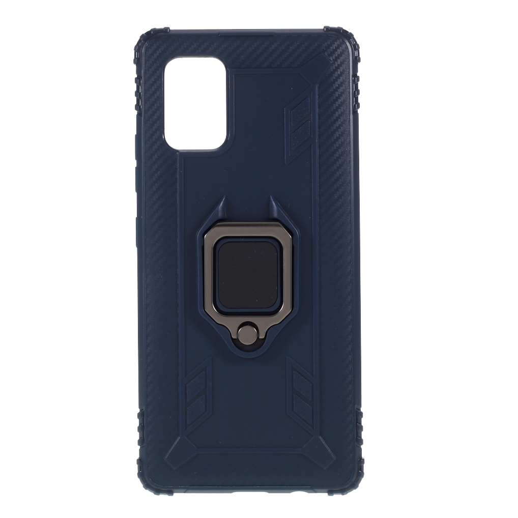

Finger Ring Kickstand TPU Phone Case for Samsung Galaxy A71 5G SM-A716 - Blue, Galaxy A71 5G