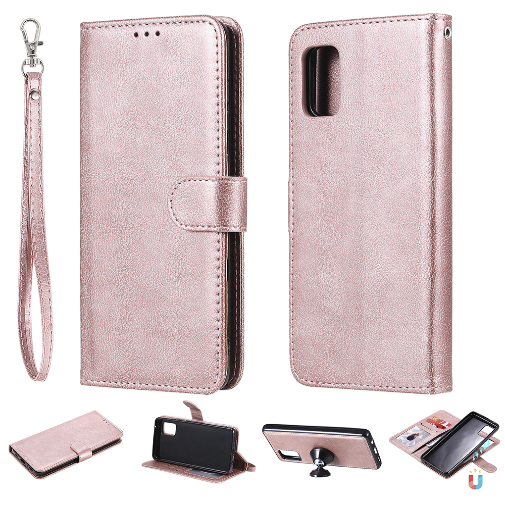 

Magnetic Detachable 2-in-1 Wallet Leather Case for Samsung Galaxy A31 - Rose Gold, Galaxy A31