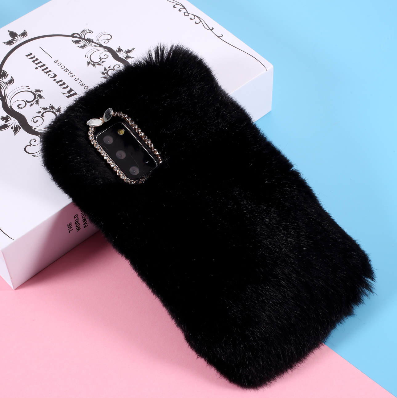 

Soft Rabbit Fur Coated TPU Case for Samsung Galaxy Note 20/Note 20 5G - Black, Galaxy Note 20