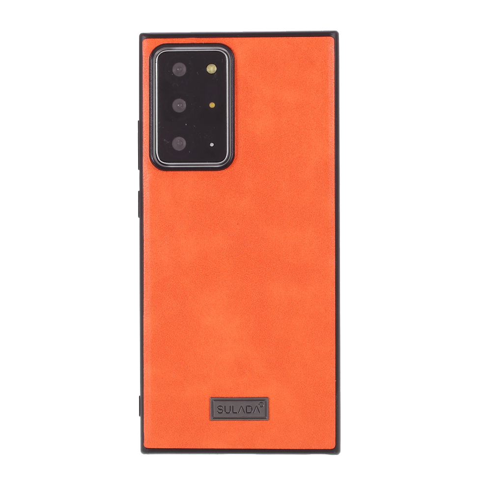 

SULADA PU Leather Coated TPU Mobile Phone Case for Samsung Galaxy Note20 Ultra/Note20 Ultra 5G - Orange, Galaxy Note20 Ultra
