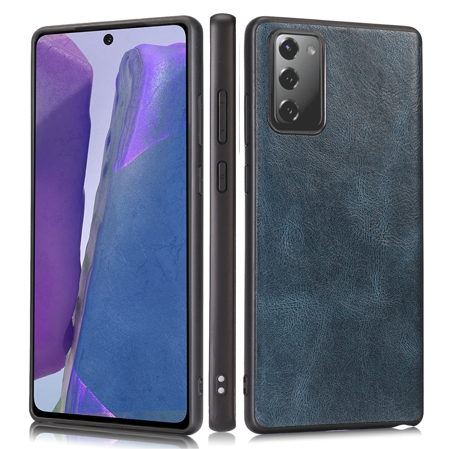 

Crazy Horse PU Кожаное Покрытие TPU Телефон Sail Для Samsung Galaxy Примечание 20 / Примечание 20 5G - Синий, Galaxy Note 20