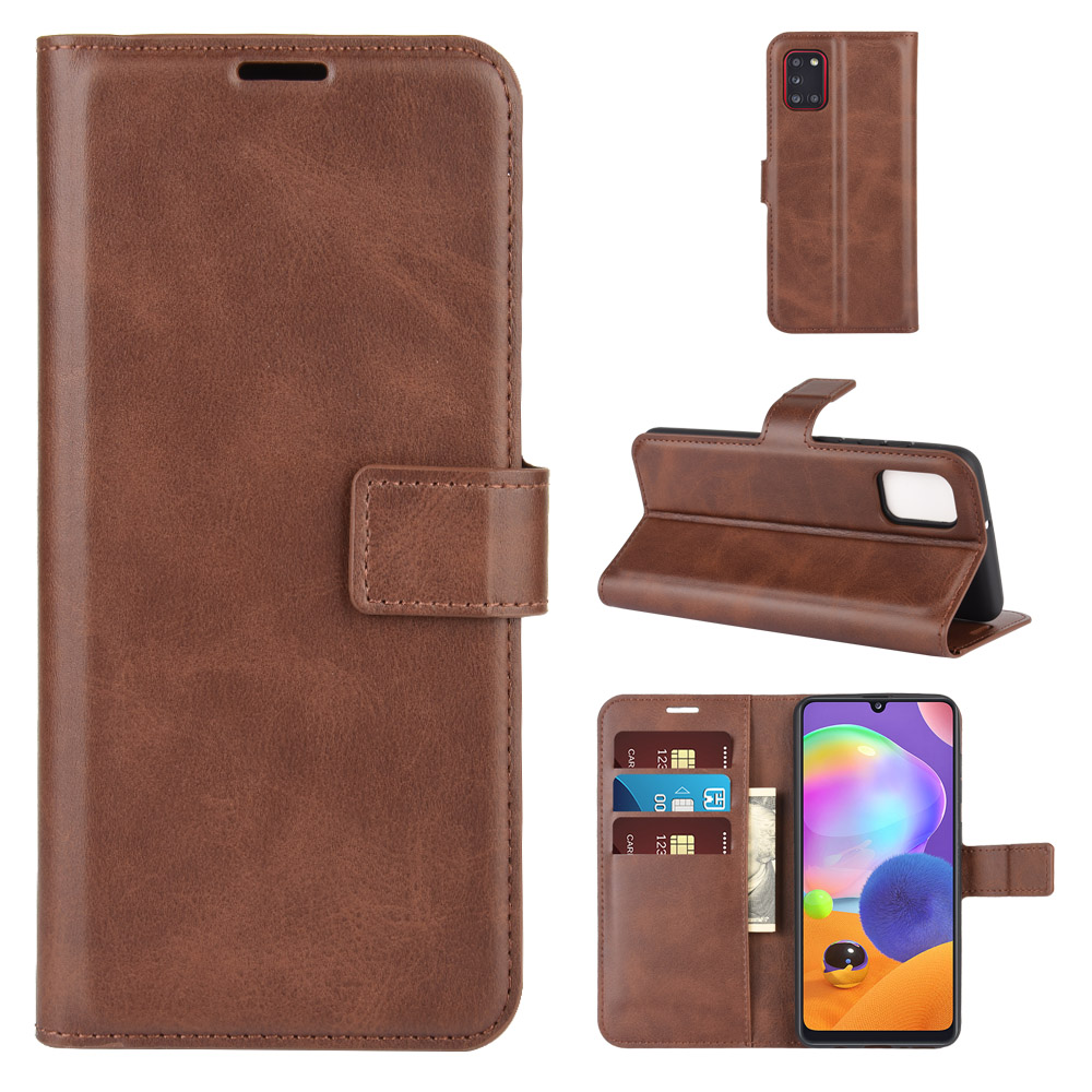 

Magnetic Flap Leather Mobile Phone Case with Wallet for Samsung Galaxy A31 - Coffee, Galaxy A31