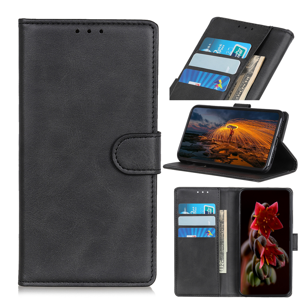 

Matte Skin Leather Wallet Case for Samsung Galaxy M31s - Black, Galaxy M31s