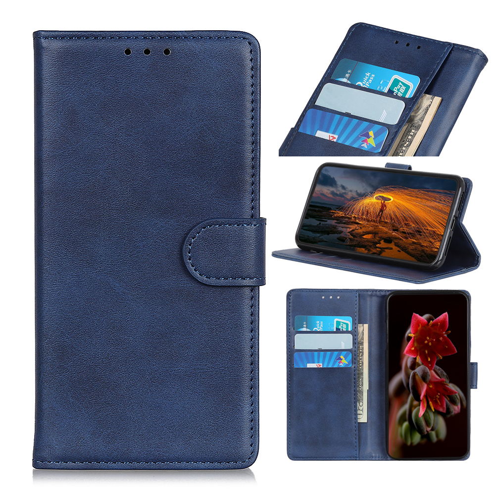 

Matte Skin Leather Wallet Case for Samsung Galaxy M31s - Blue, Galaxy M31s