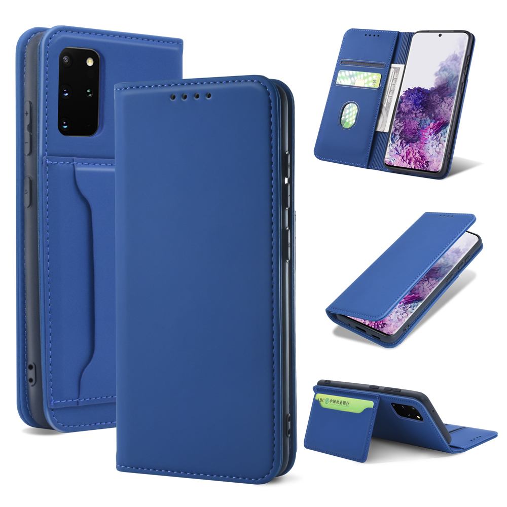 

Жидкий Силиконовый Сенсорный Кожаный Кошелек Для Samsung Galaxy S20 Plus - Синий, Galaxy S20 Plus