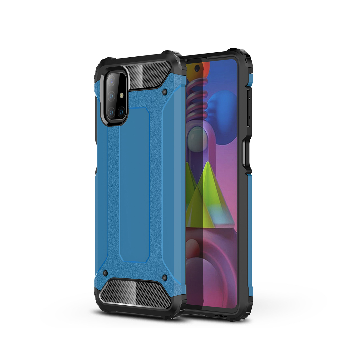 

Armor Guard PC + TPU Combo Protective Case for Samsung Galaxy M51 - Blue, Galaxy M51