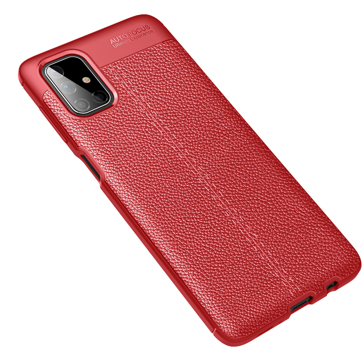 

Litchi Skin TPU Cell Phone Shell for Samsung Galaxy M51 - Red, Galaxy M51