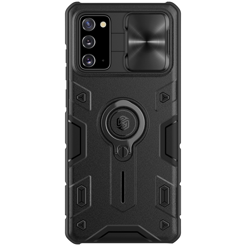 

NILLKIN CamShield PC TPU with Ring Kickstand Case for Samsung Galaxy Note20 4G/5G - Black, Galaxy Note20
