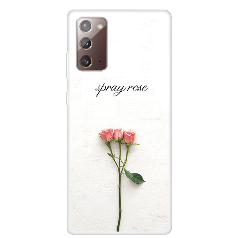 

Pattern Printing Shell Soft TPU Protective Cover for Samsung Galaxy Note 20/Note 20 5G - Rose, Galaxy Note 20