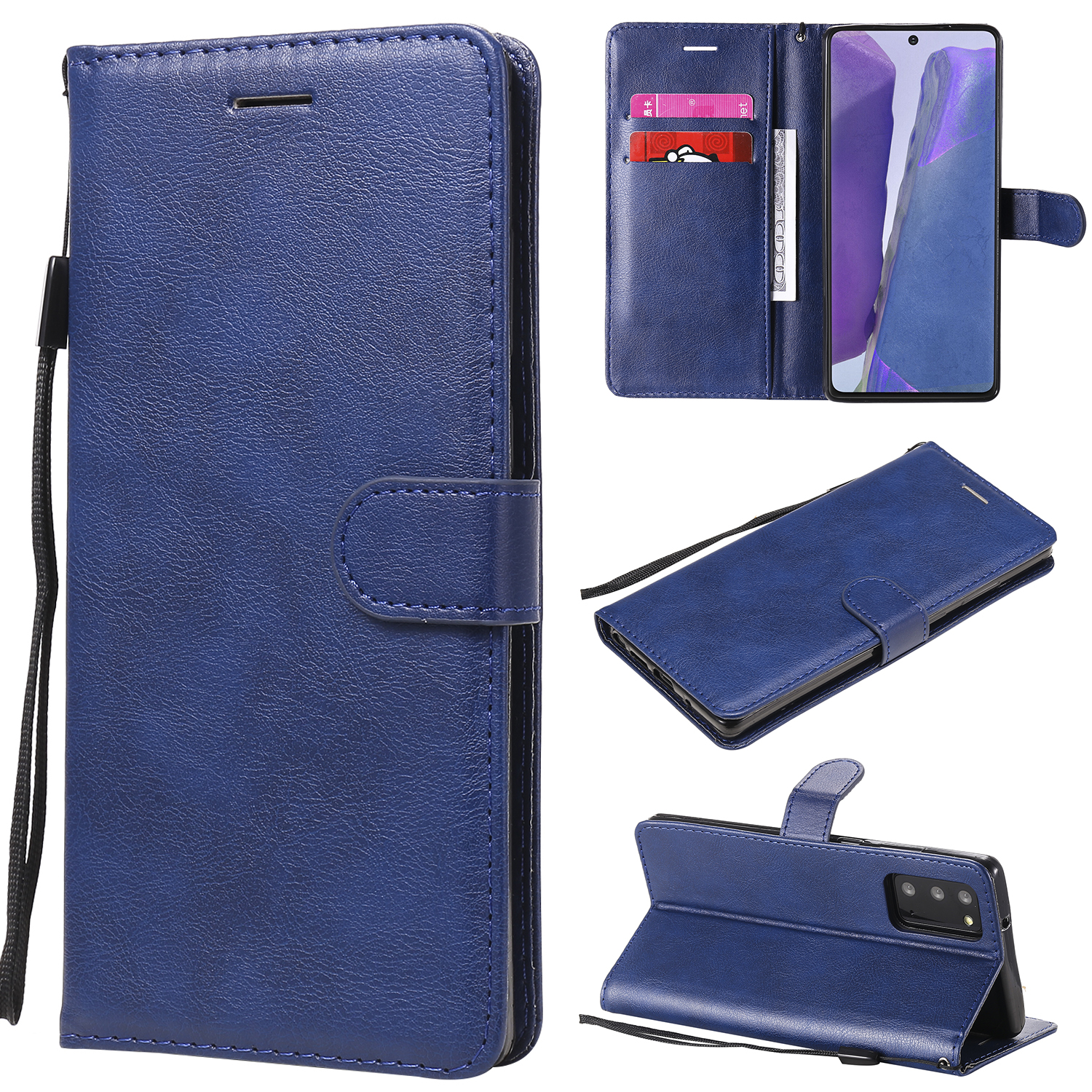 

Leather Wallet Stand Phone Case for Samsung Galaxy Note 20 5G / Galaxy Note 20 - Blue, Galaxy Note 20 5G