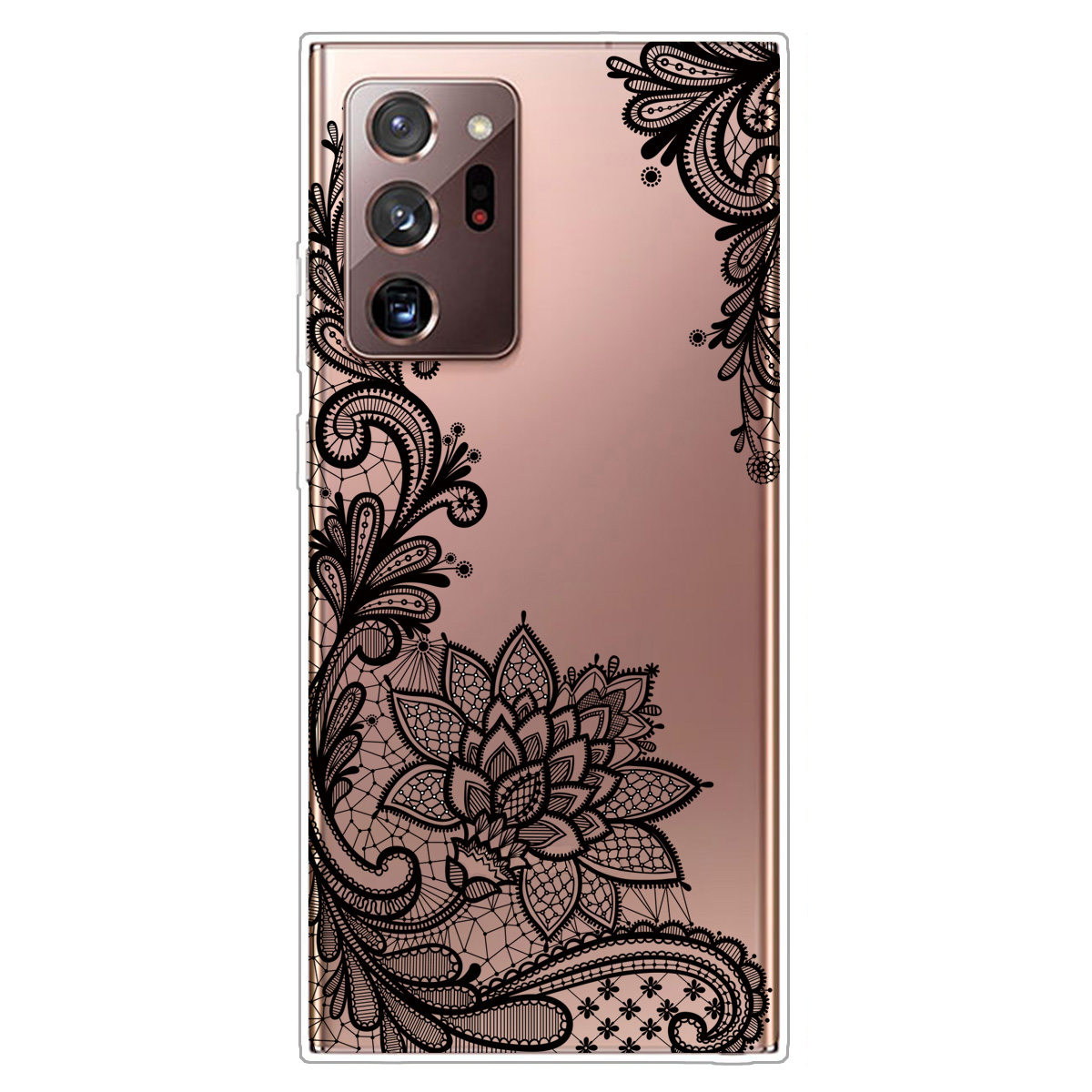 

Pattern Printing TPU Case Для Samsung Galaxy Note20 Ultra / Note20 Ультра 5 Г - Черный Цветок, Galaxy Note20 Ultra