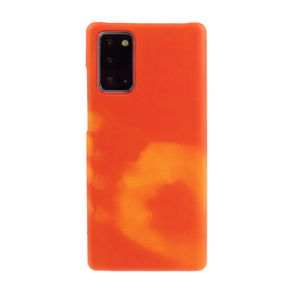 

Thermal Induction Fluorescent Color Changing Leather Coated PC Case for Samsung Galaxy Note 20/Note 20 5G - Orange, Galaxy Note 20