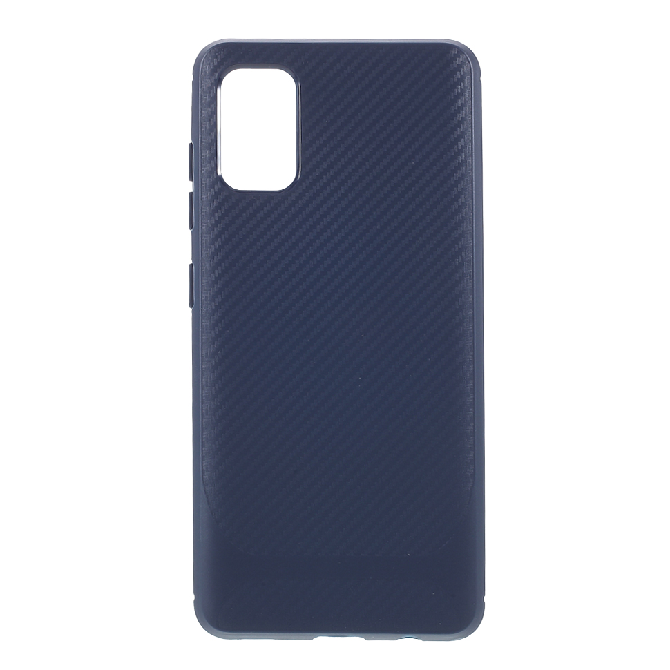 

Текстура Углеродного Волокна TPU Задняя Крышка Для Samsung Galaxy A41 (глобальная Версия) - Синий, Galaxy A41 (Global Version)