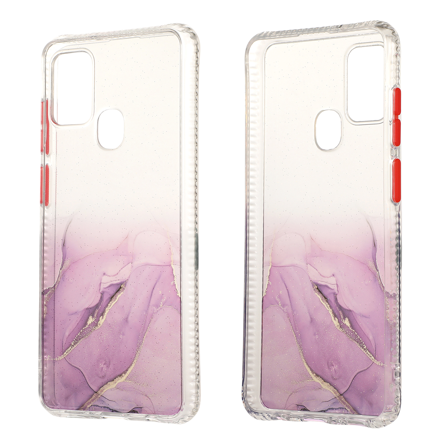

Marble Pattern TPU + Acrylic Combo Case for Samsung Galaxy A21s - Purple, Galaxy A21s