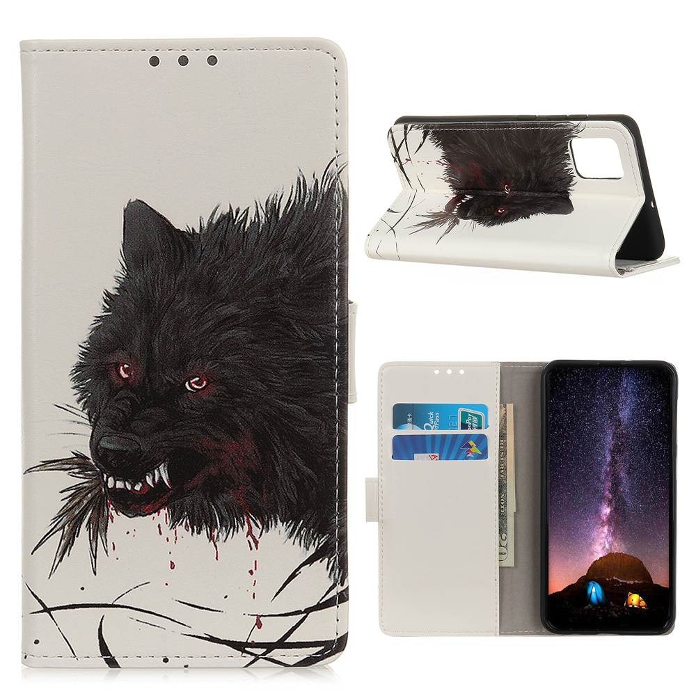 

Печатная Кожа С Кошельком Защитная Крышка Для Samsung Galaxy S20 FE / S20 Fan Edition / S20 FE 5G / S20 Fan Edition 5G / S20 Lite - Черный Волк, Galaxy S20 Lite