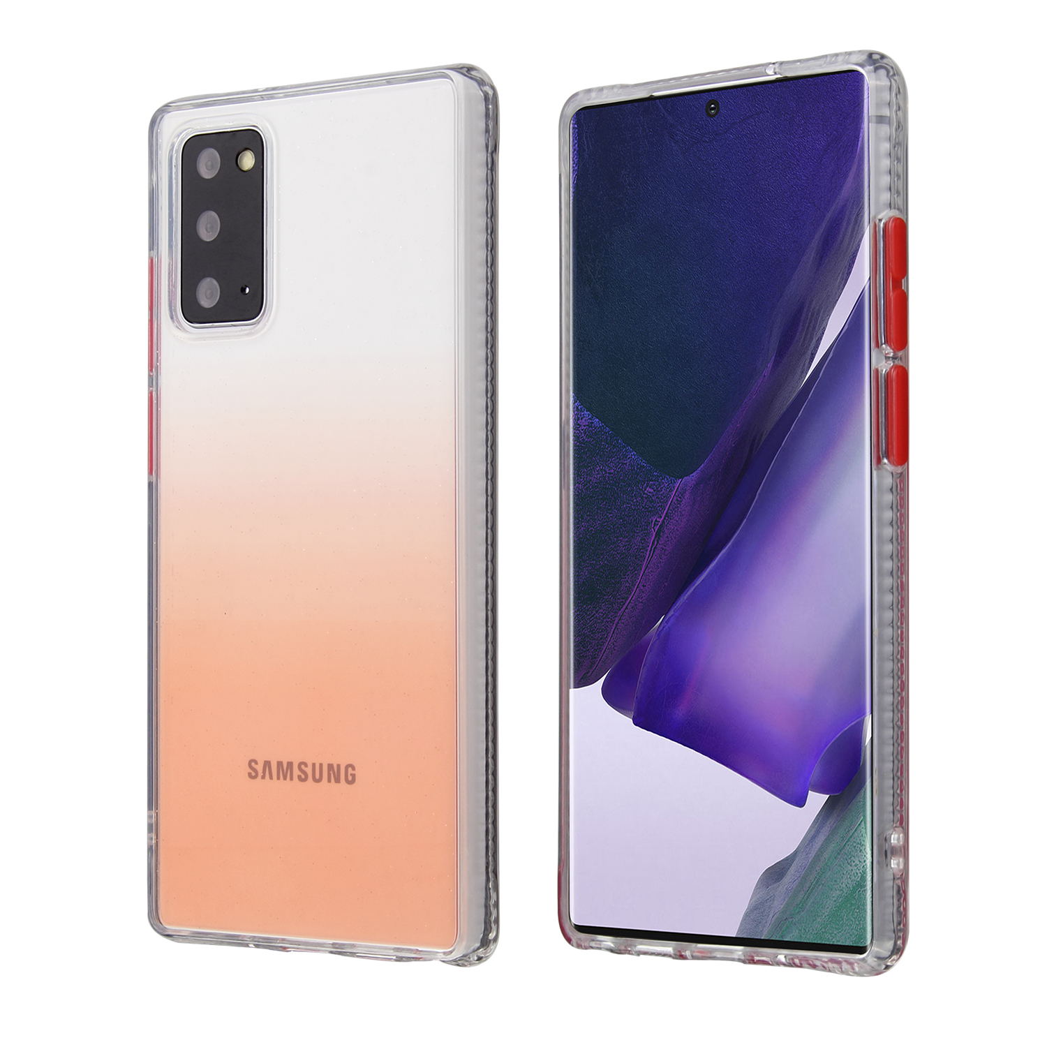 

Gradient Color TPU + Акриловая Комбинированная Задняя Крышка Для Samsung Galaxy Note 20 / Note 20 5G - Апельсин, Galaxy Note 20