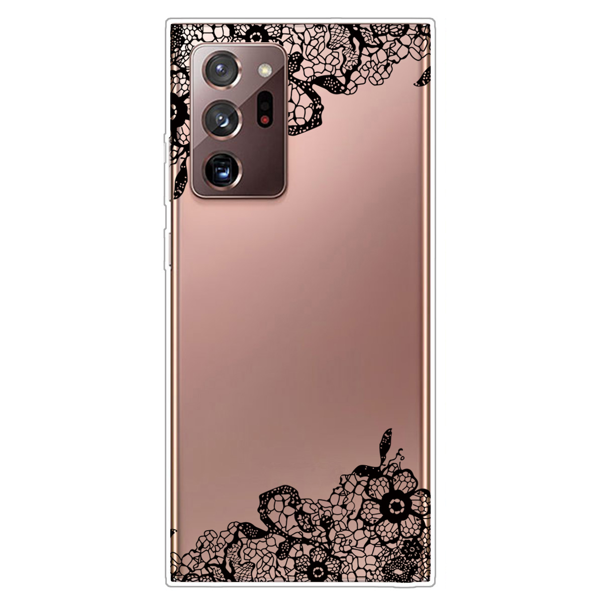 

Узорная Печать Clear TPU Cource Cource Для Samsung Galaxy Note20 Ultra 5G - Кружевной Цветок, Galaxy Note20 Ultra 5G
