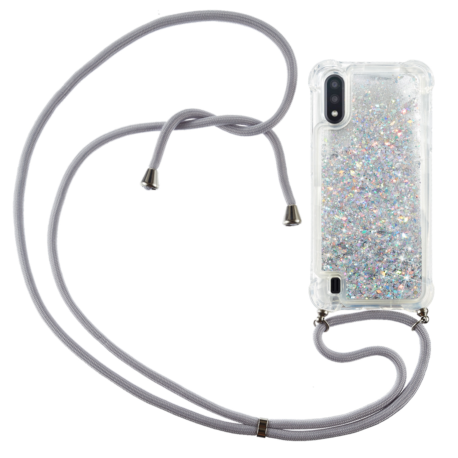

Блеск Порошок Quicksand Раковина TPU Для Samsung Galaxy A01 - Белый, Galaxy A01