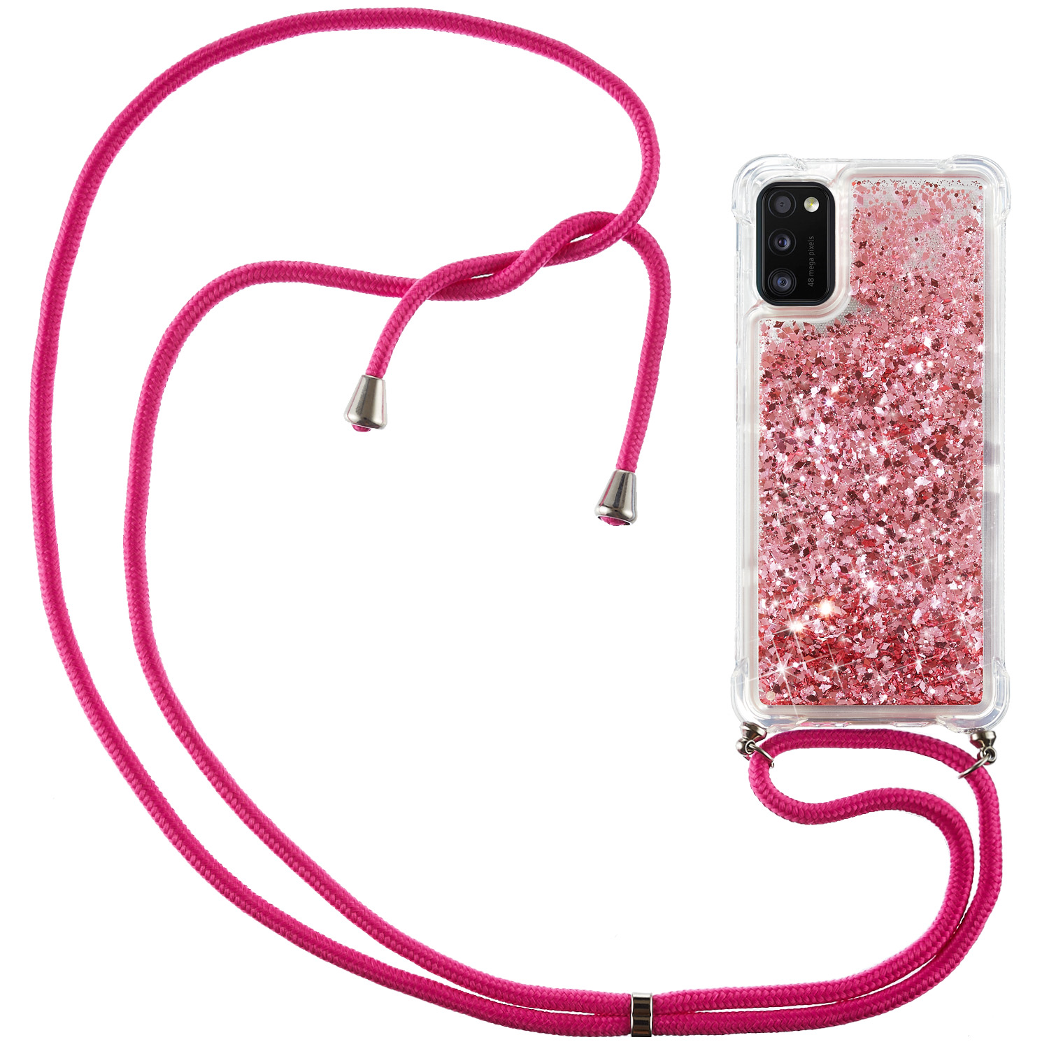 

Glitter Powder Quicksand TPU Back Case for Samsung Galaxy A41 - Rose, Galaxy A41 (Global Version)