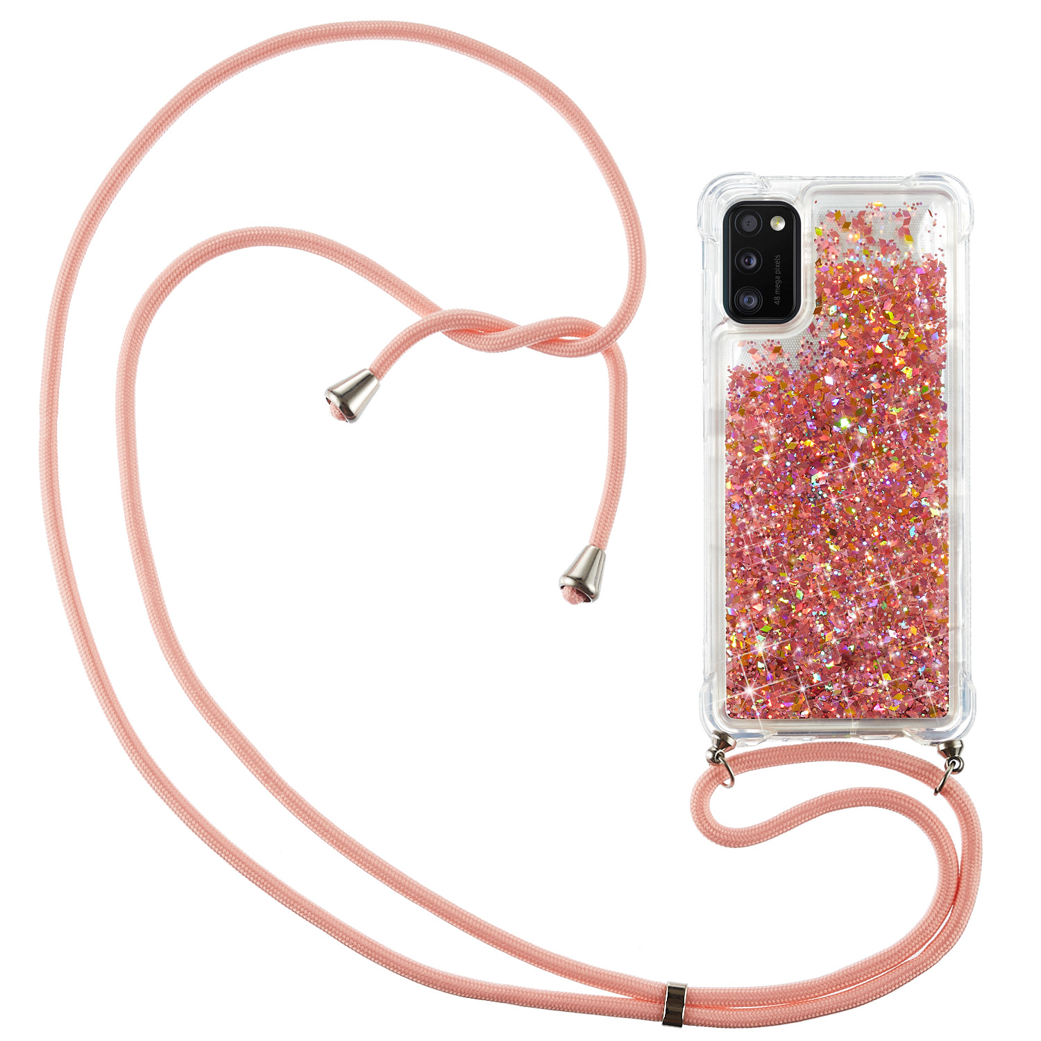 

Glitter Powder Quicksand TPU Back Case for Samsung Galaxy A41 - Pink, Galaxy A41 (Global Version)