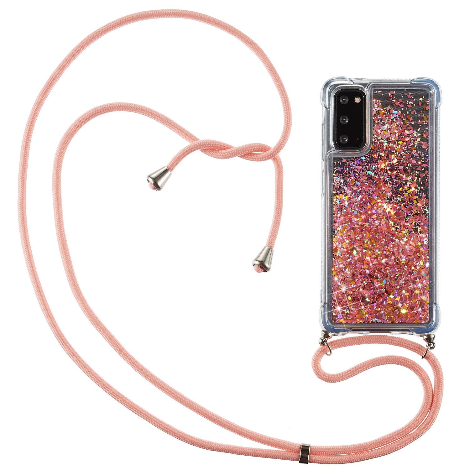 

Блеск Порошок Quicksand TPU Задний Чехол Для Samsung Galaxy S20 - Апельсин, Galaxy S20