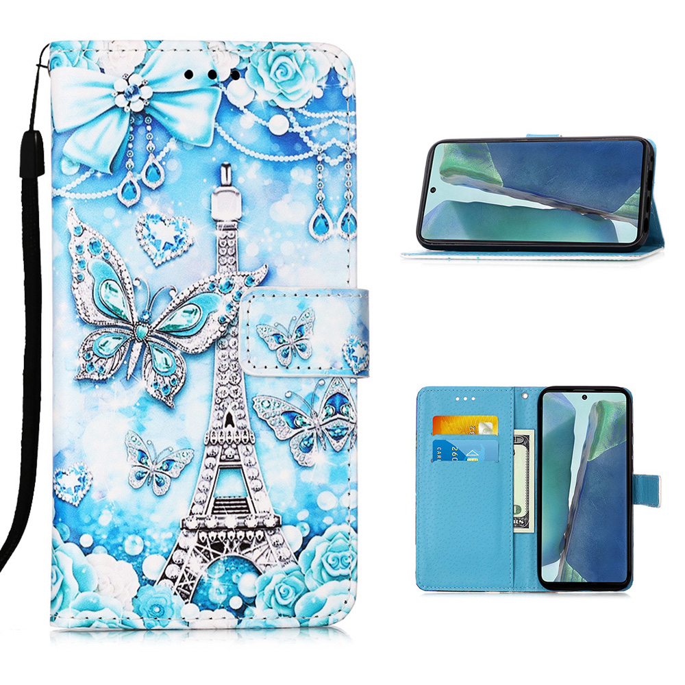 

Шаблон Печати Кожаный Чехол Для Samsung Galaxy Note 20 / Note 20 5G - Бабочка, Galaxy Note 20