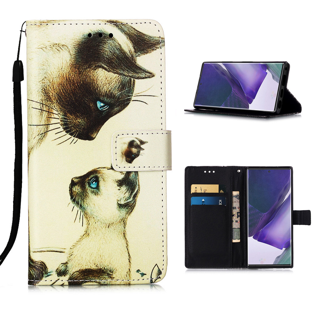 

Pattern Printing Leather Shell for Samsung Galaxy Note20 Ultra/Note20 Ultra 5G - Cats, Galaxy Note20 Ultra