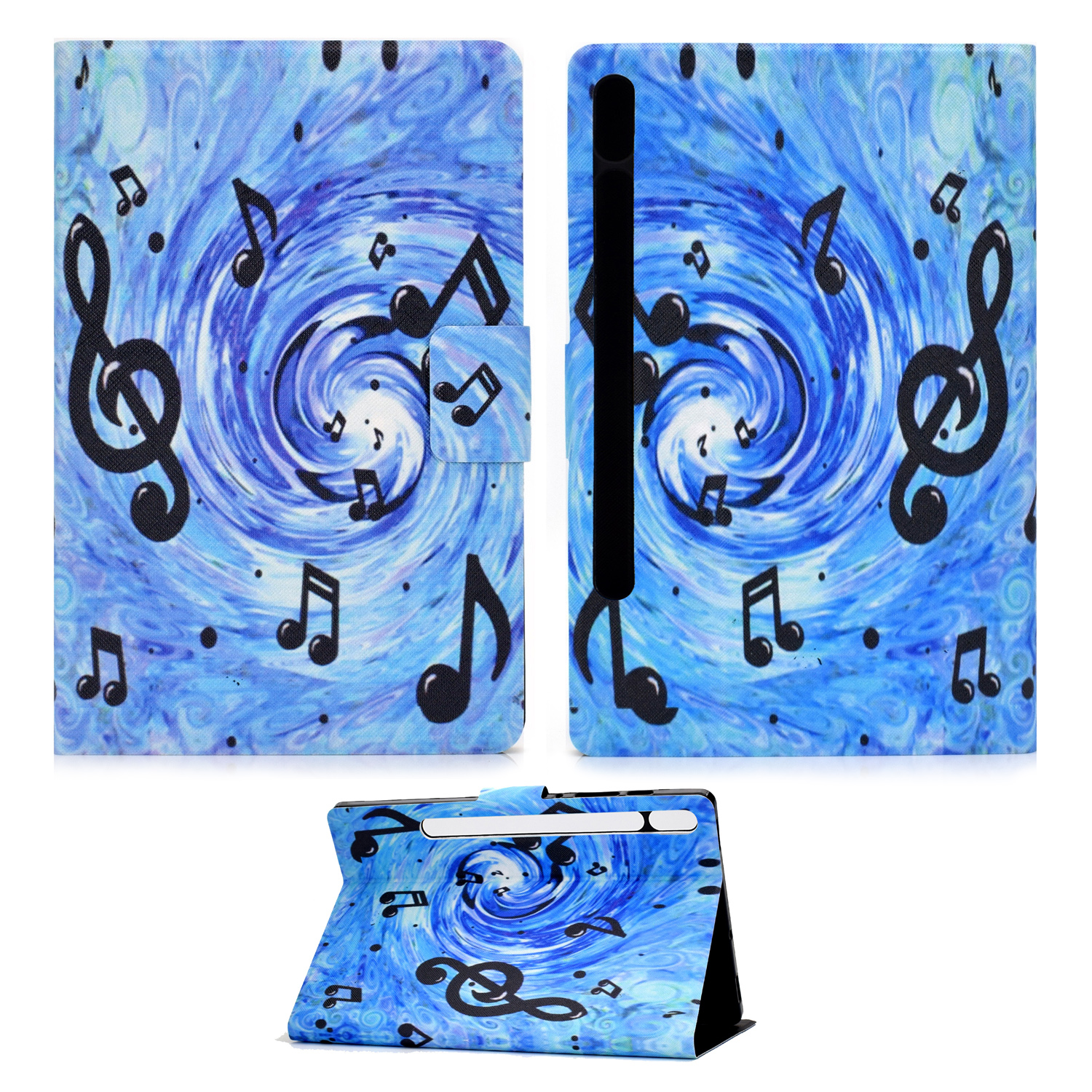 

Pattern Printing Leather Stand Tablet Case for Samsung Galaxy Tab S7 T870 - Music Symbol, Galaxy Tab S7