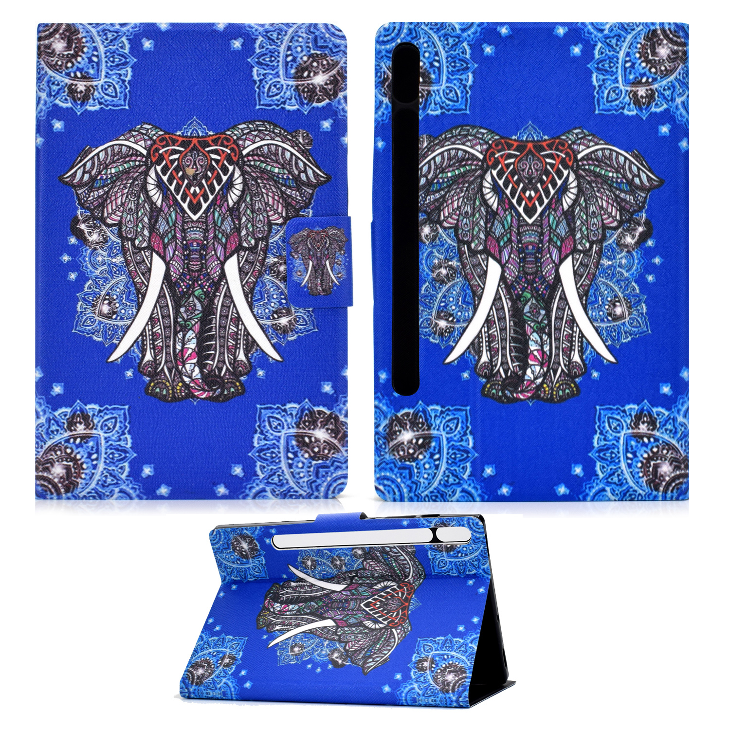 

Pattern Printing Leather Stand Tablet Case for Samsung Galaxy Tab S7 T870 - Elephant, Galaxy Tab S7
