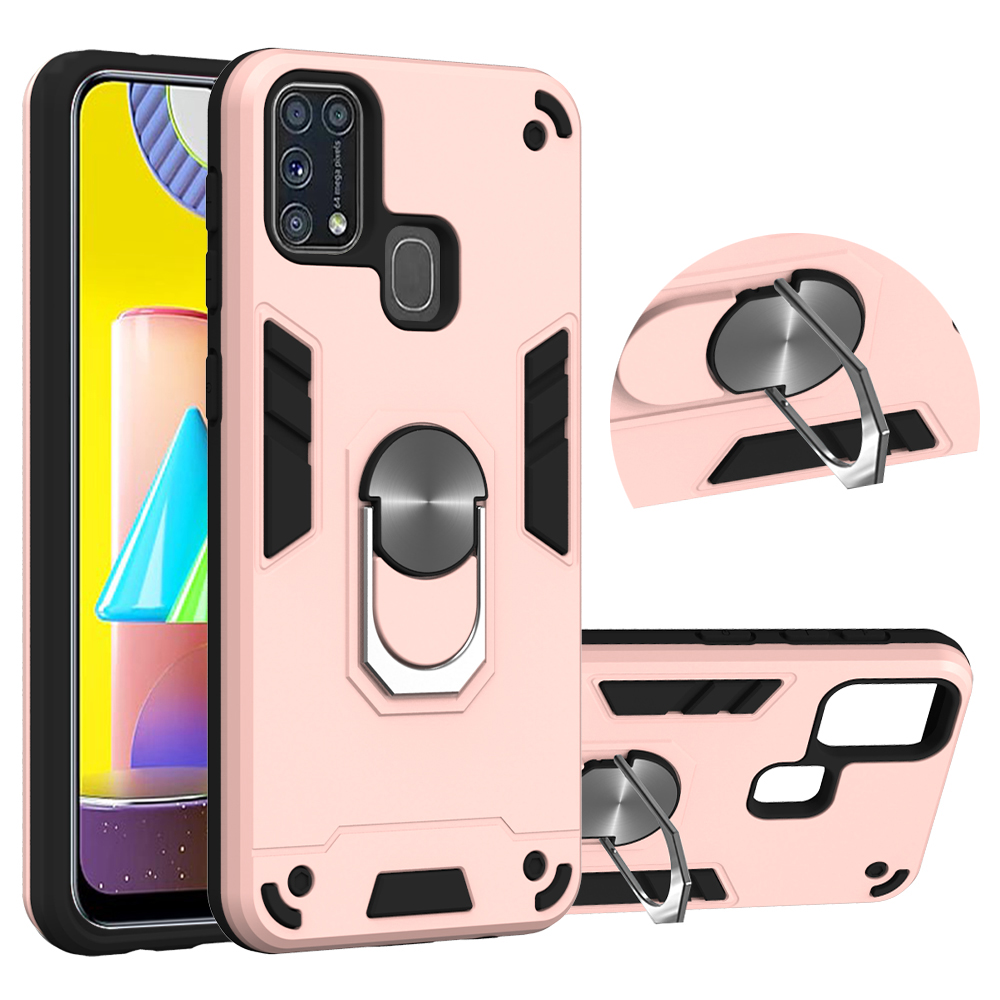

ПК + ТПУ С Вращающимся Корпусом Для Samsung Galaxy M31 - Розовое Золото, Galaxy M31